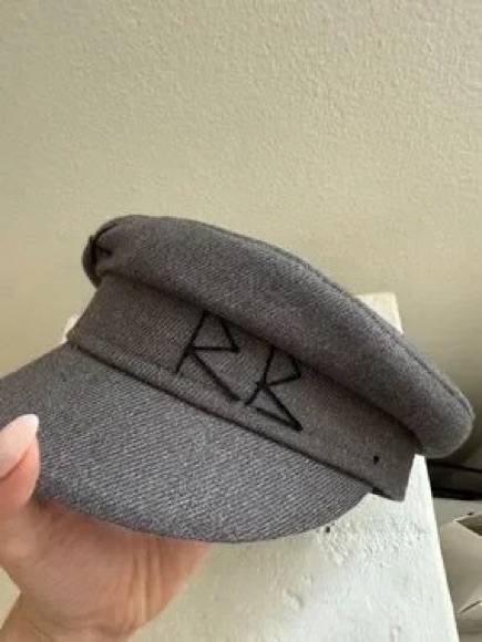 Ruslan Baginskiy Dark Grey Baker Boy Cap With Embroidered Logo - New !
